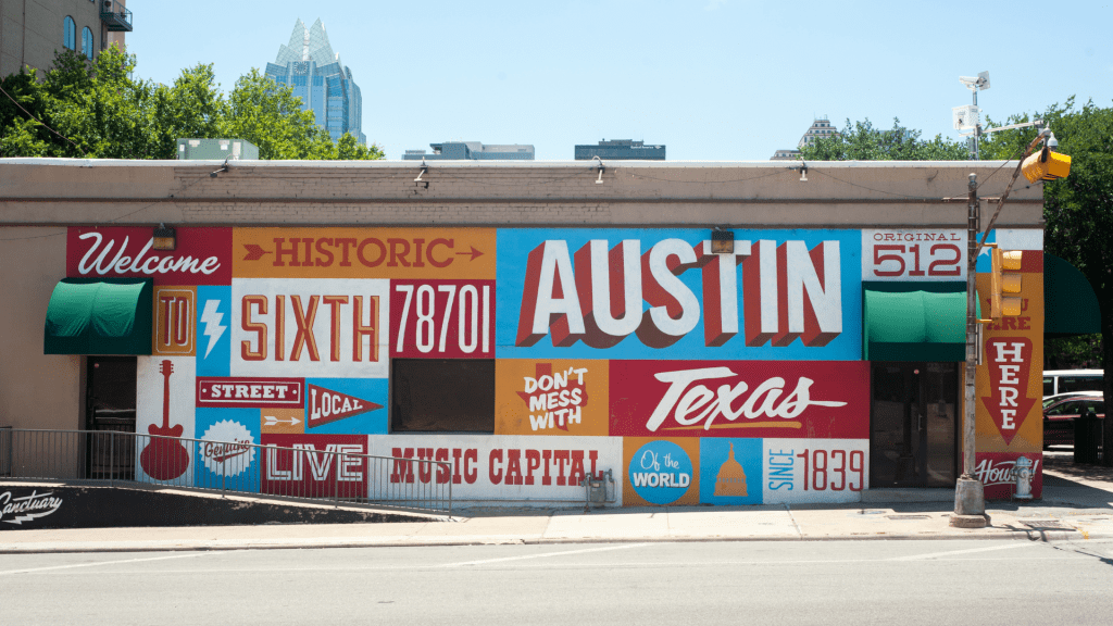Austin 6th street mural